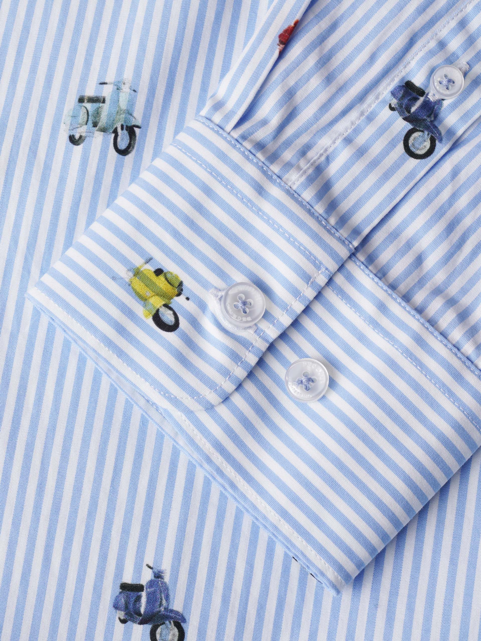 Camisa de rayas con micro estampado