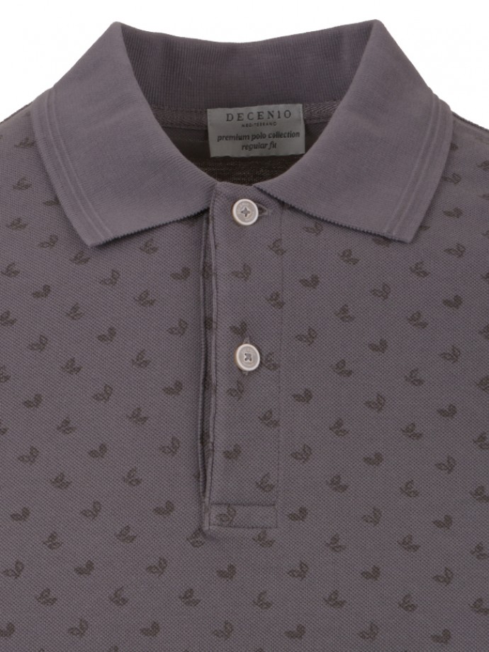 Patterned polo shirt