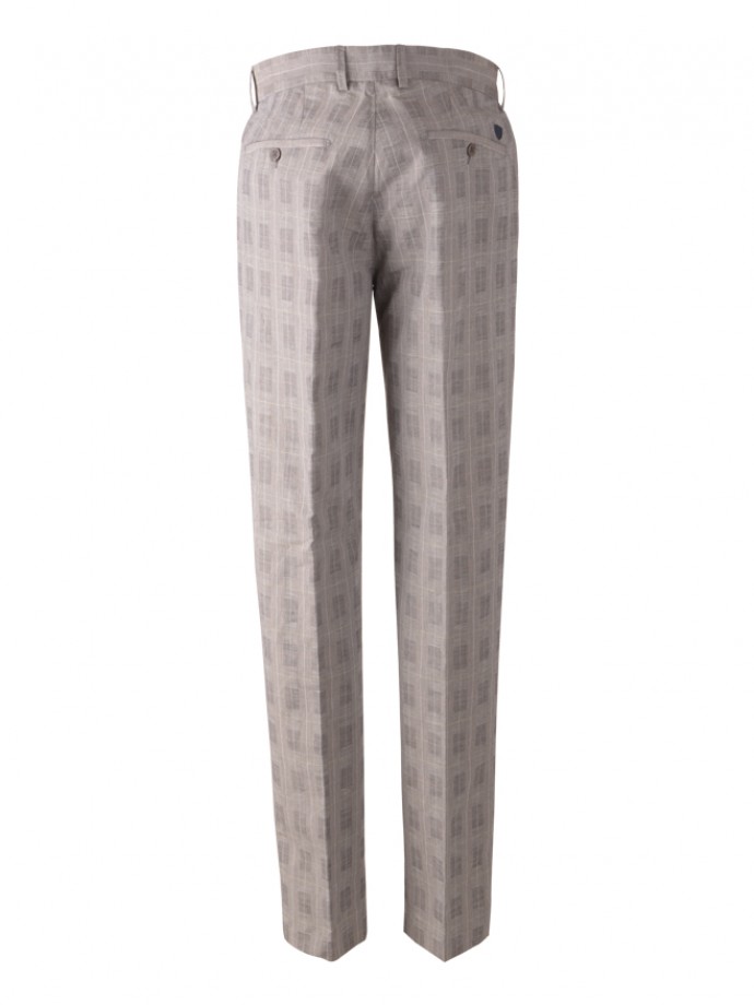 Checked regular fit chino trousers