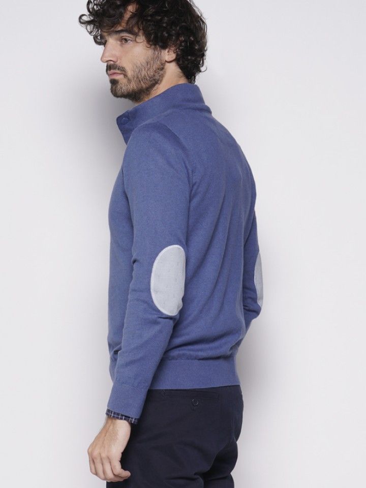 Mock neck sweater with elbow pads | Decenio