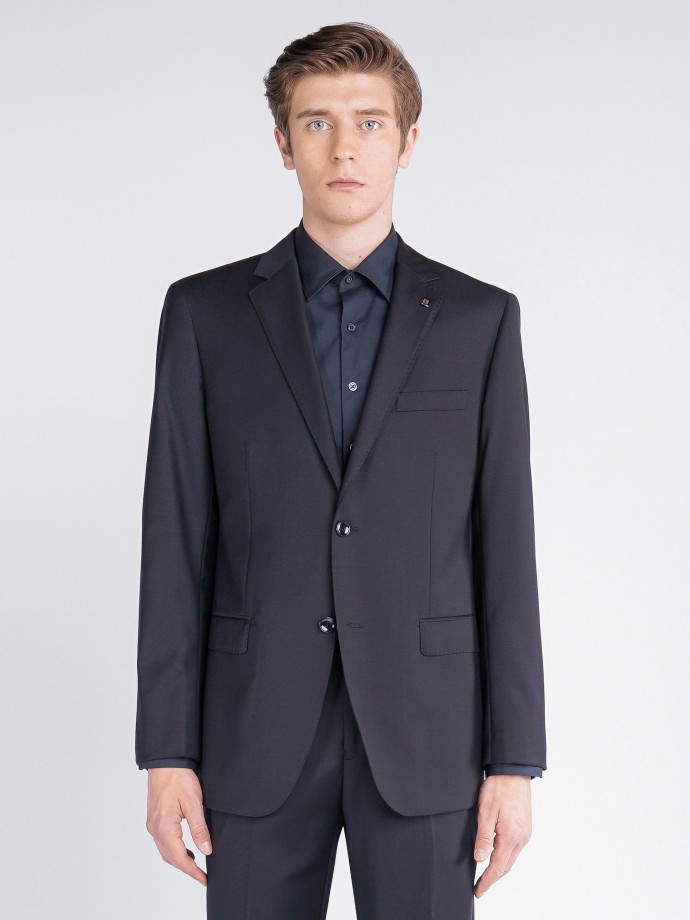 Blazer regular fit em lã Blazer regular fit em lã