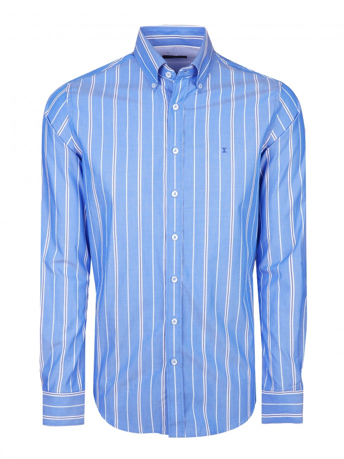 Camisa slim fit riscas