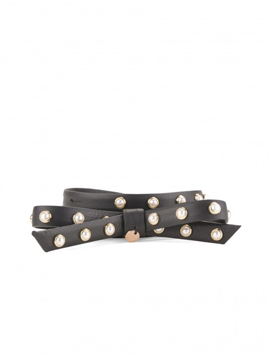 Belt with pearls