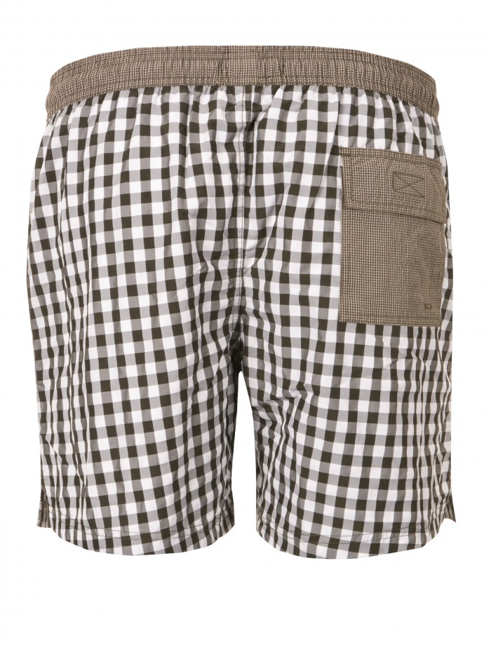 Checked swim shorts