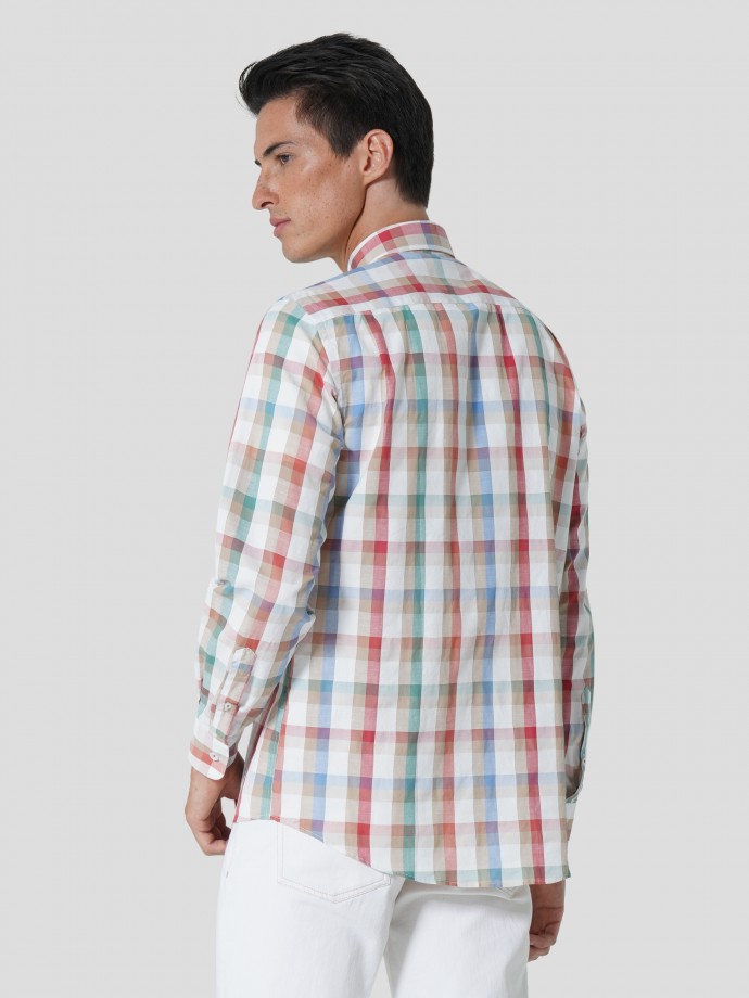 Regular fit checked shirt