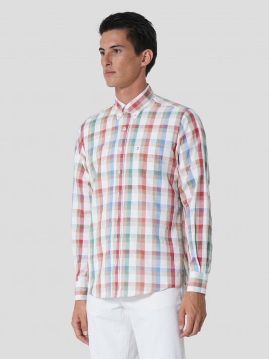 Camisa regular fit xadrez Decenio