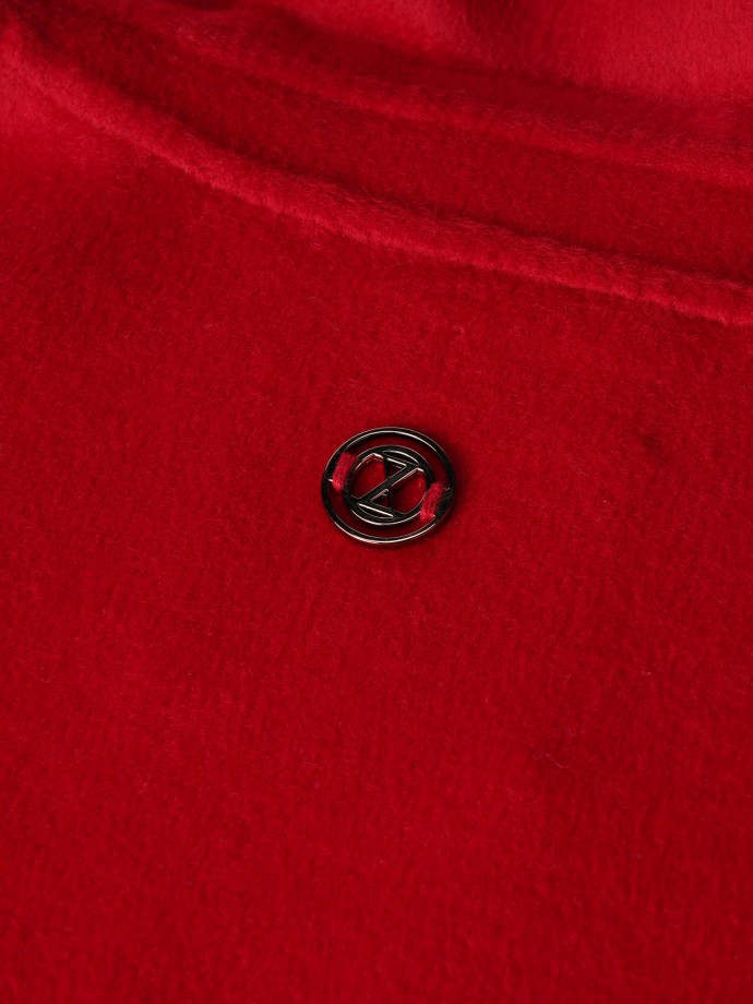 Overshirt assimétrica em lã
