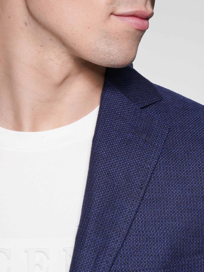 Regular fit linen blazer