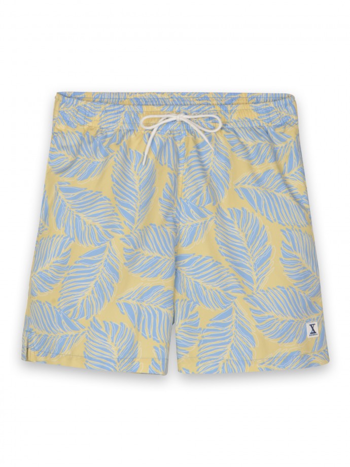 Swim shorts with nature print