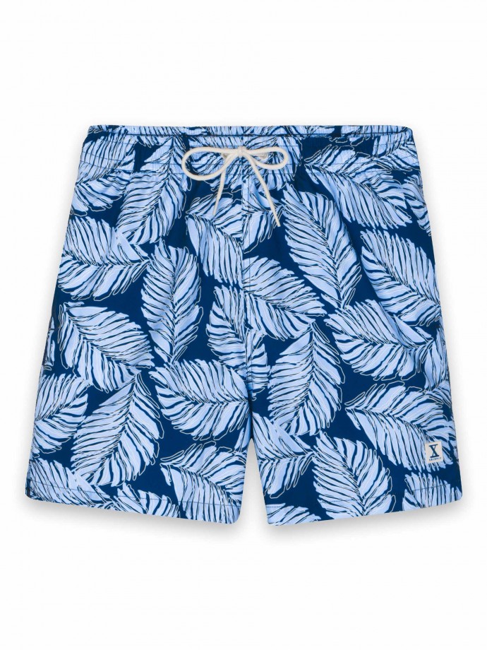 Swim shorts with nature print