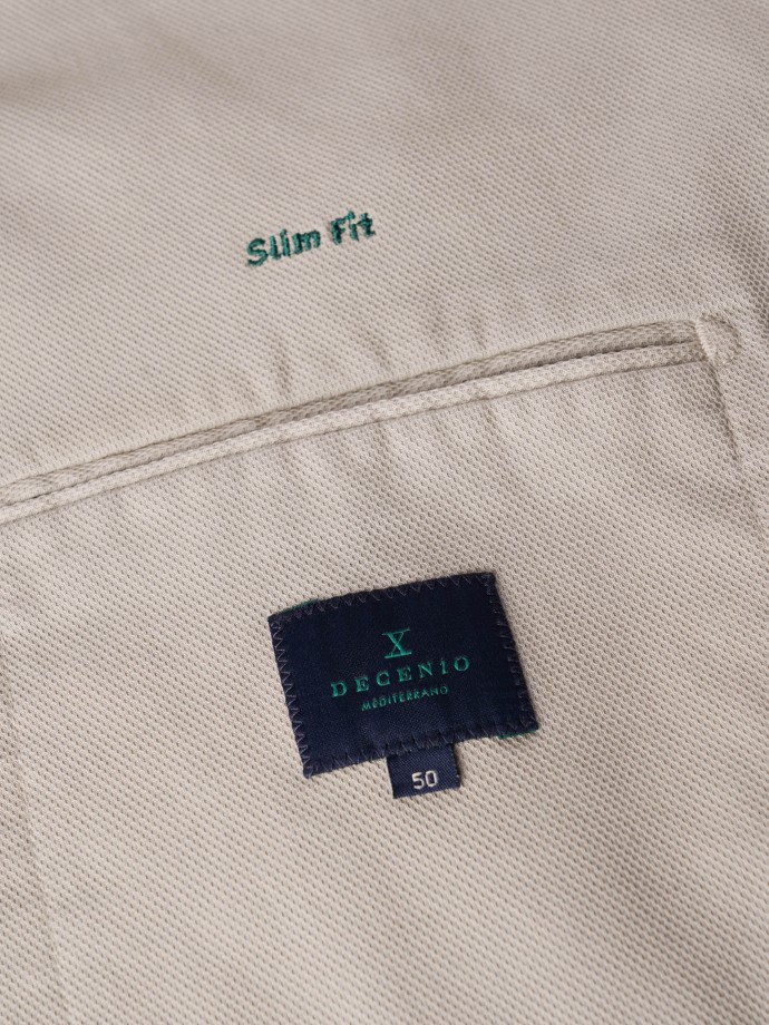 Americana slim fit de algodn elstico