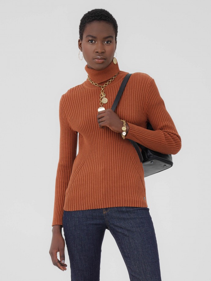 Cotton, silk and cashmere sweater