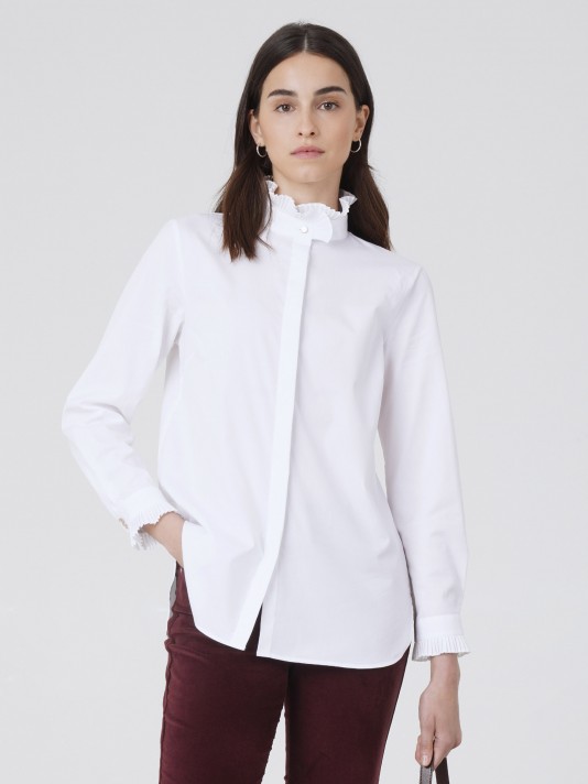 Shirt with frill detail