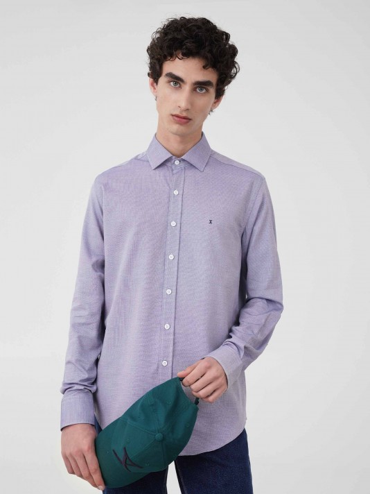 Slim fit shirt with micro motifs
