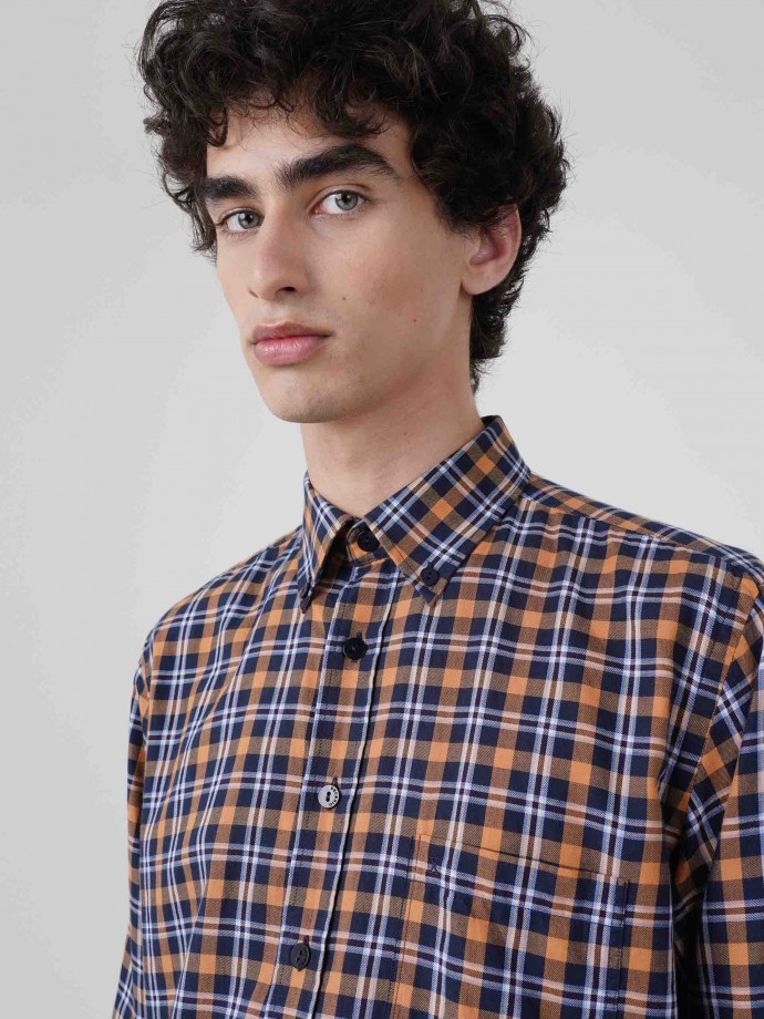Camisa regular fit xadrez