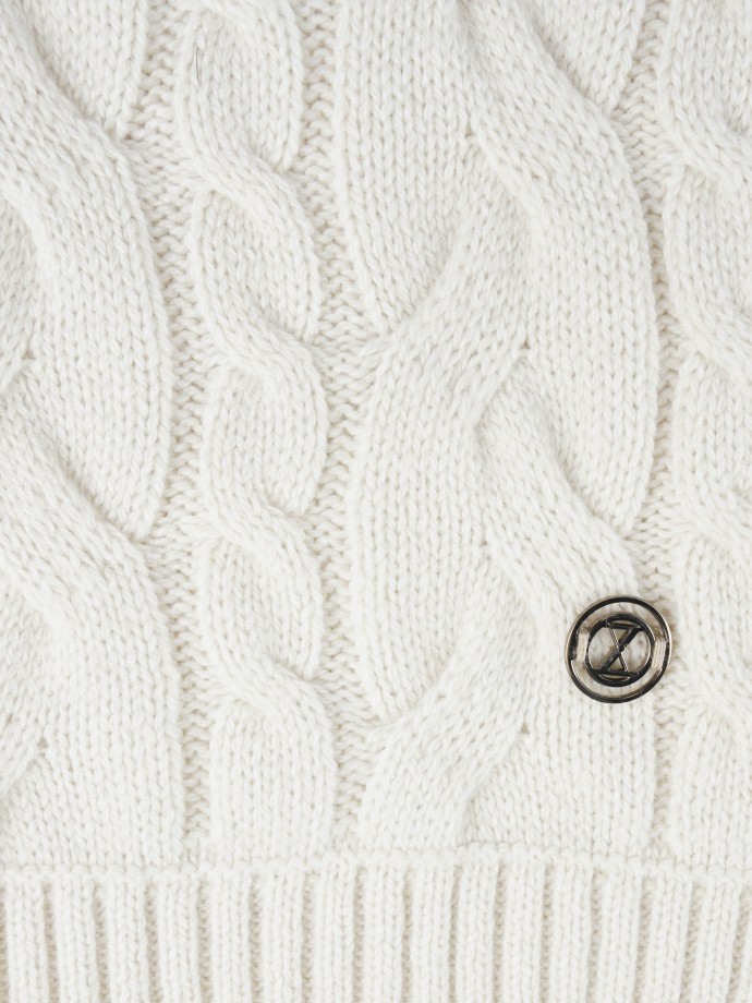 Cachecol em lã e algodão