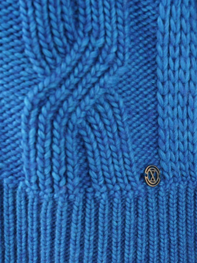 Merino wool braided sweater