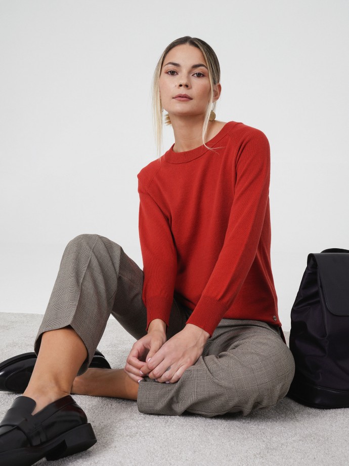 Camisola em algodão, seda e caxemira Camisola em algodão, seda e caxemira