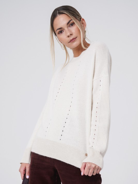 Wool and angora sweater