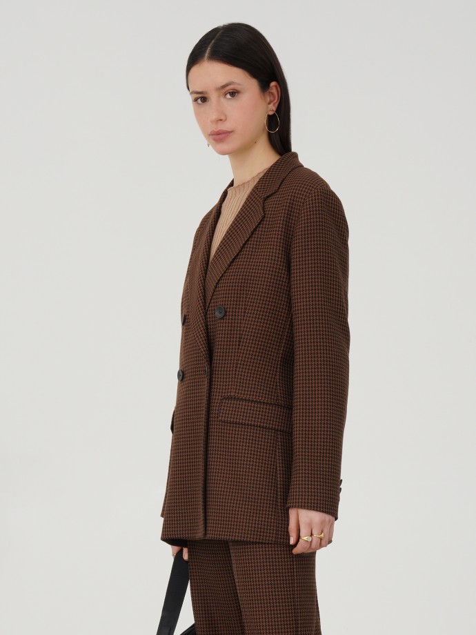 Blazer trespassado pied de poule