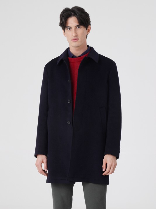 Long wool overcoat