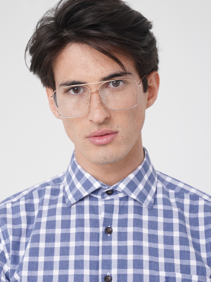 Regular fit plaid shirt