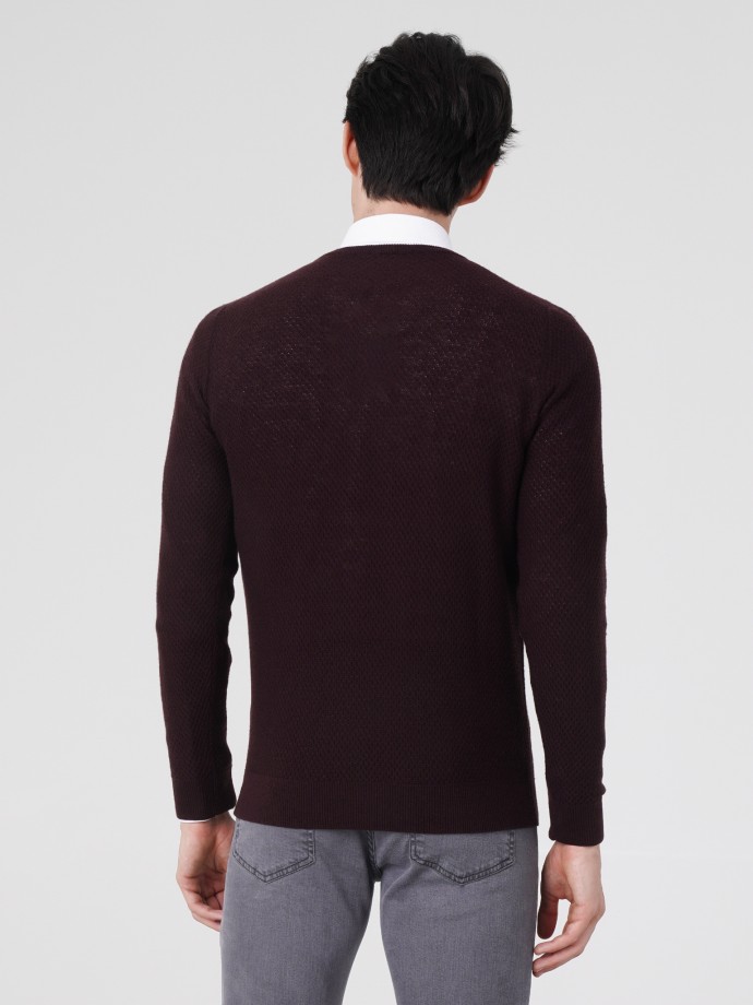 100% merino wool structured sweater