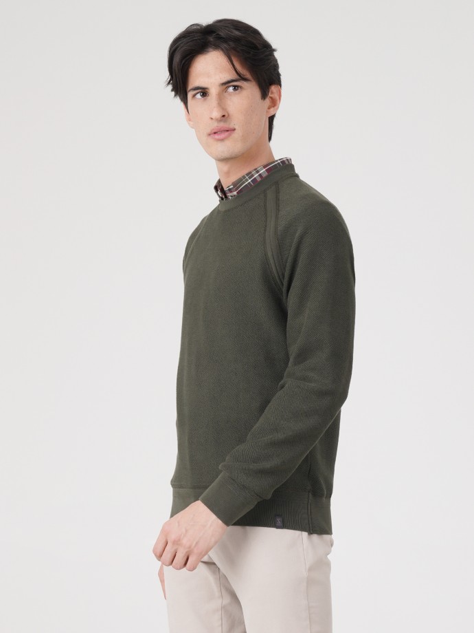Sweatshirt decote redondo