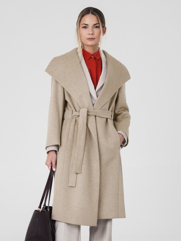 Long coat 100% wool