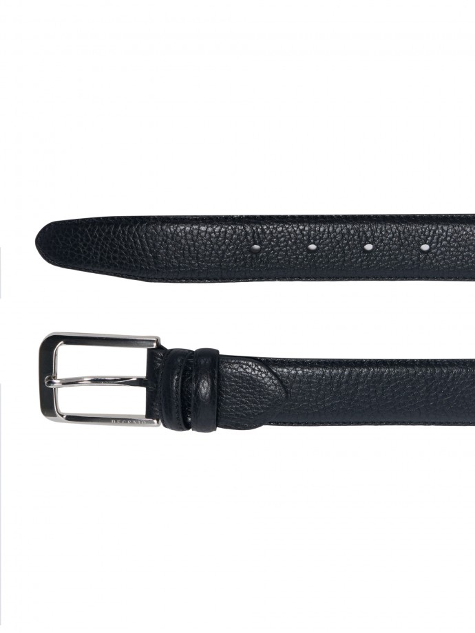 Embossed leather belt