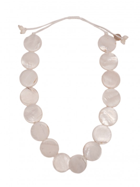 Mother-of-pearl beaded necklace