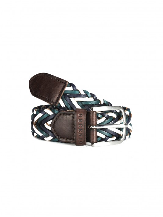 Tricolor braided belt