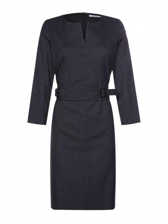 Black dress with belt