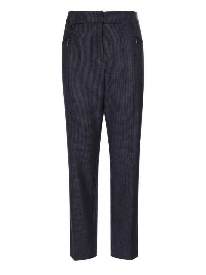 Chino pied pull pants with zip pockets