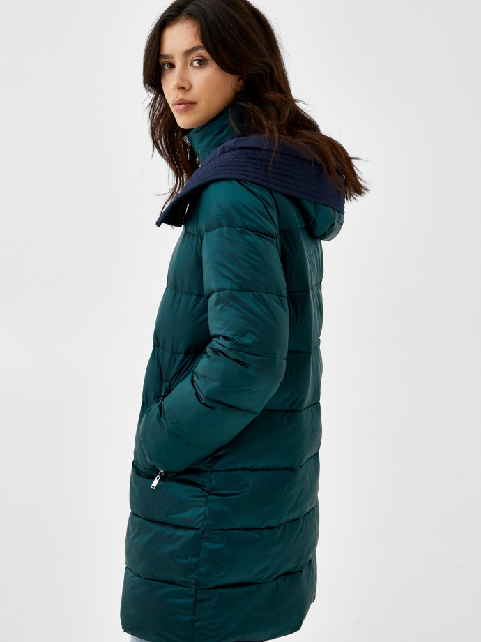 Reversible jacket with hood