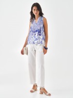 Flowy printed top