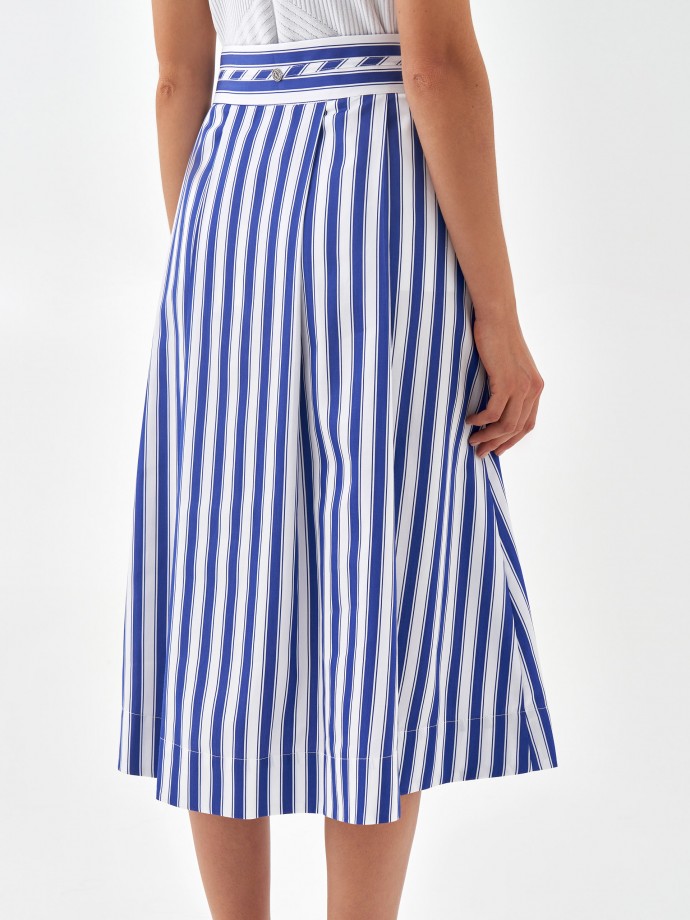Midi striped skirt