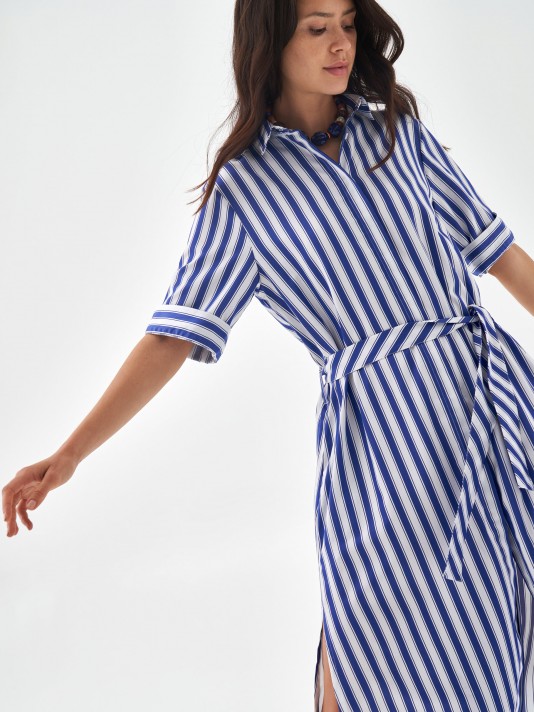 Striped shirt dress - D001112_573 | Decenio