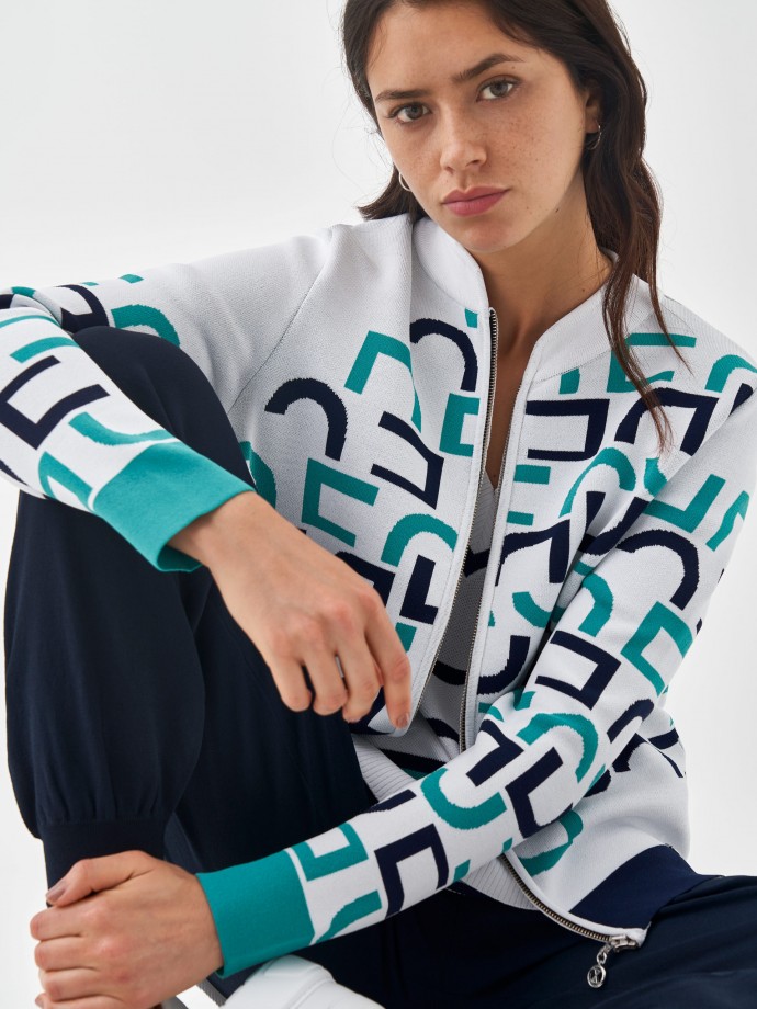 Chaqueta de jacquard con lettering