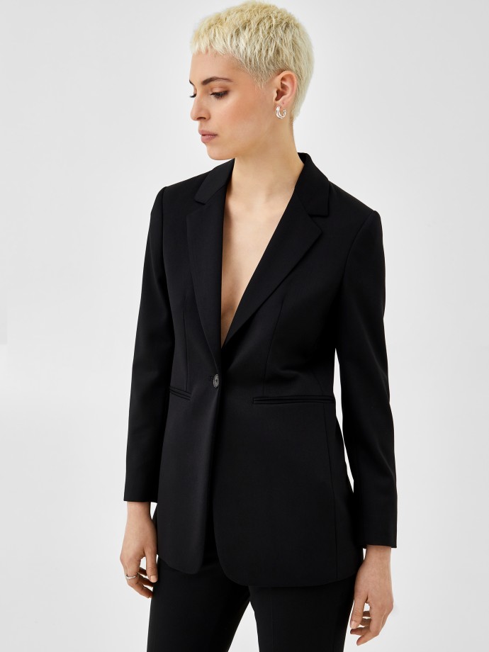 Long blazer with button
