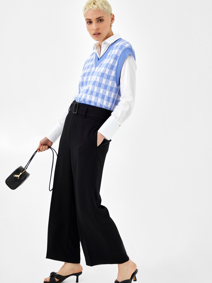 Pantalones negros con cinturn