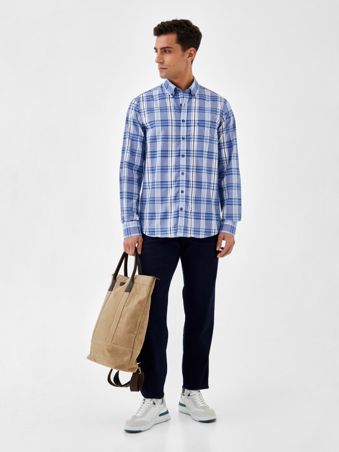Regular Fit shirt with checkered pattern