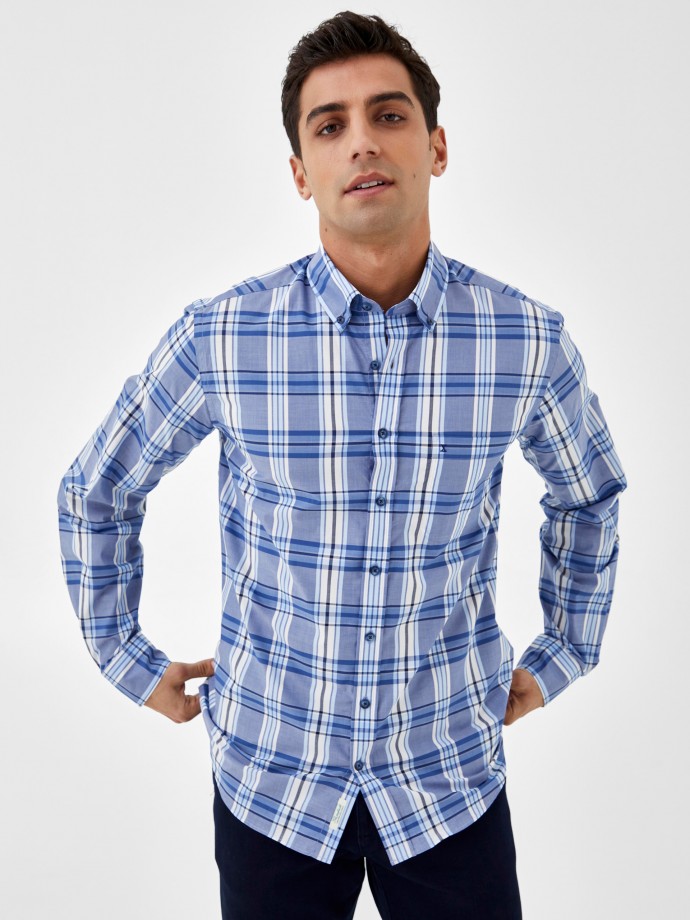 Regular Fit shirt with checkered pattern
