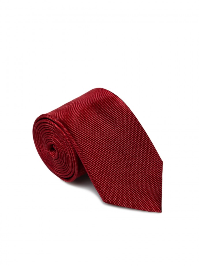 Red silk tie