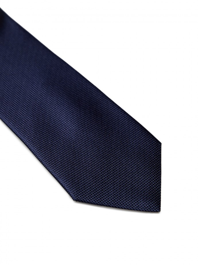 Blue silk tie