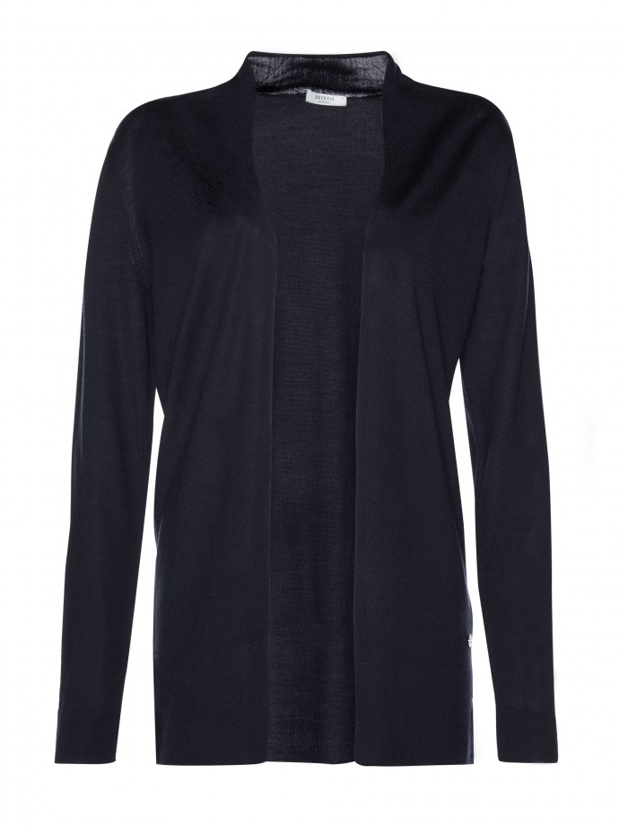 100% merino wool open cardigan