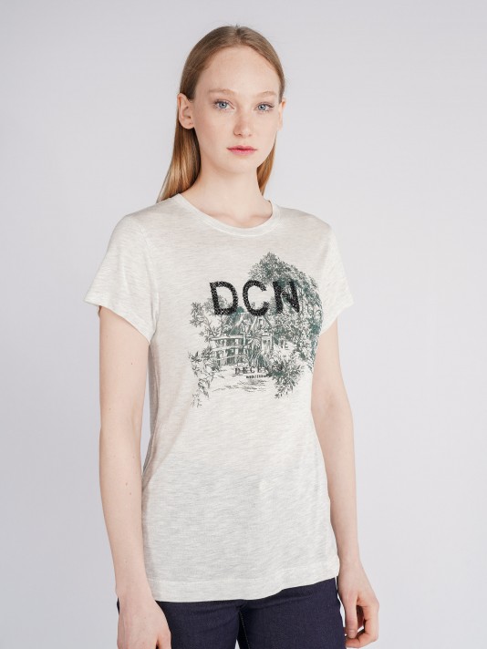 Printed t-shirt with sequins