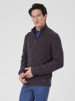 Zip knitted jumper