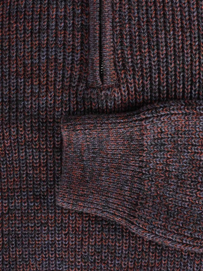 Zip knitted jumper