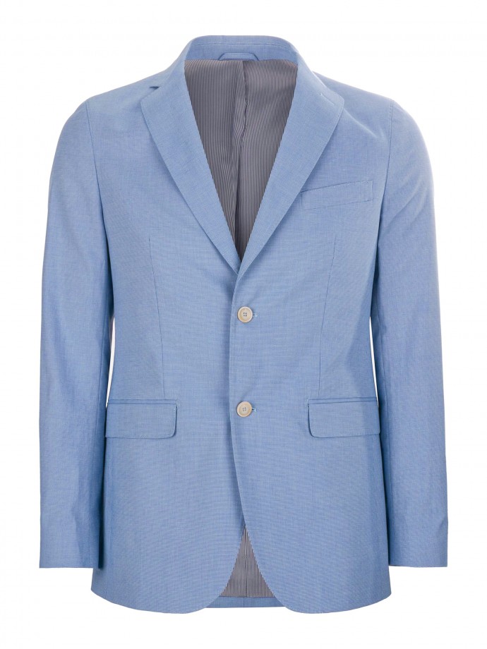 Blazer regular fit de algodn elstico